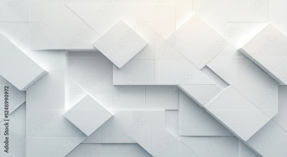 Minimalist White Geometric Background with Soft Lighting and Subtle Shadows Minimalist White Geometric Background with Soft Lighting and Subtle Shadows