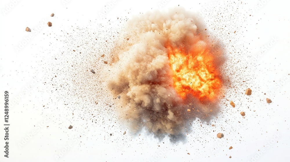 Cosmic Impact Event, a dramatic depiction of a meteor colliding with a celestial body, unleashing a fiery shockwave, surrounded by a stark white backdrop. Cosmic Impact Event, a dramatic depiction of a meteor colliding with a celestial body, unleashing a fiery shockwave, surrounded by a stark white backdrop.