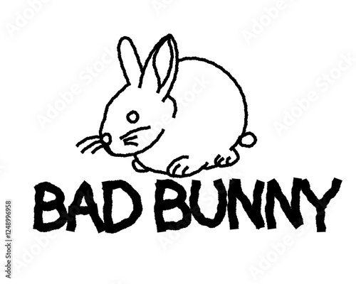 Cool vector art of Bad Bunny, the famous rapper symbol, with a unique and stylish design. Perfect for fans of his music