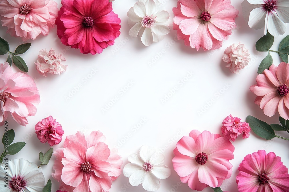 custom made wallpaper toronto digitalPink and White Floral Arrangement with Eucalyptus on White Background for Valentines Day and Mothers Day