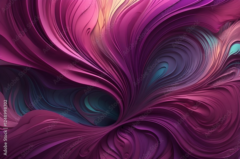 Obraz premium 3D Design Hintergrund Grafik - Boho Style - Irisierendes Magenta