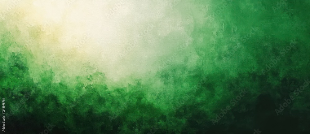Obraz premium Abstract Green Watercolor Background with Hazy Sky Gradient Texture and Textured Design for Christmas Spring Holiday Art