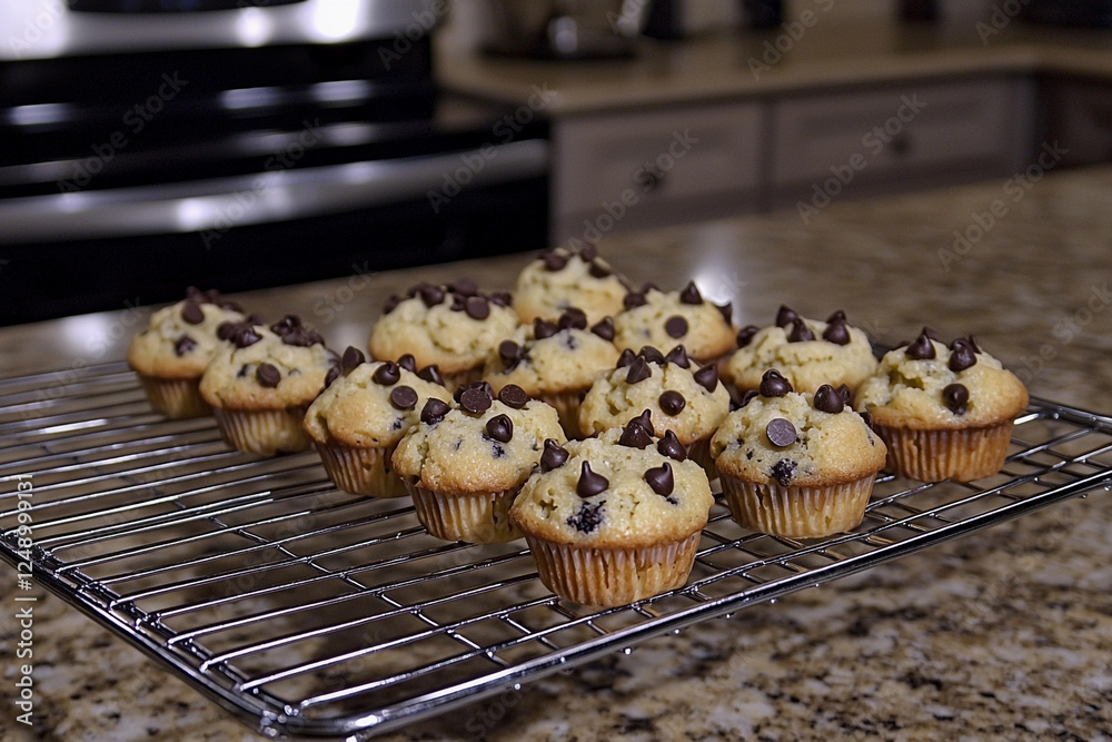 Cooling chocolate chip muffins Cooling chocolate chip muffins