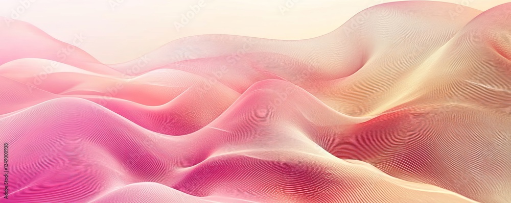 Obraz premium Abstract Pink and Peach Drape Texture 