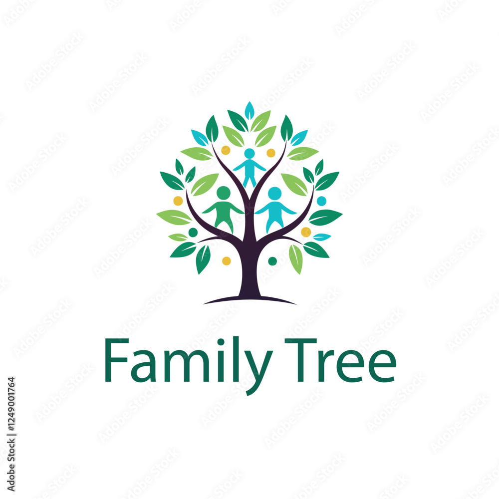 Fototapeta premium Family tree logo