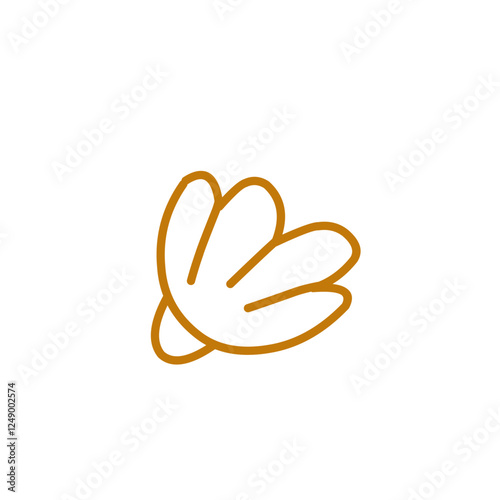 blooming flower line element