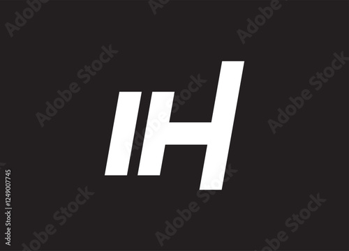 IH letter logo and initial logo design photo