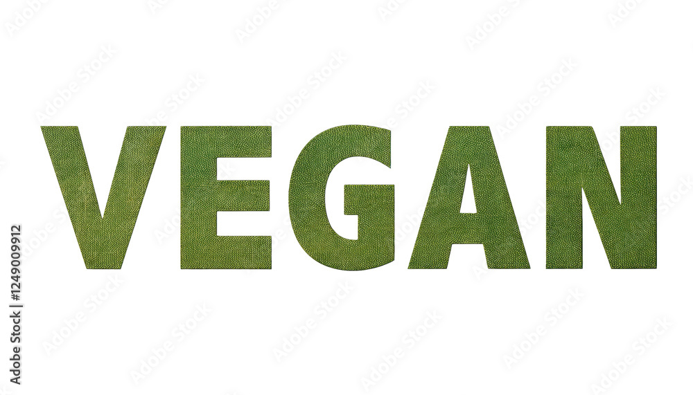 Green textured word 'VEGAN' highlighting plant-based lifestyle choices. Green textured word 'VEGAN' highlighting plant-based lifestyle choices.