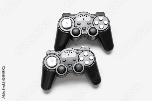Modern joysticks isolated o...