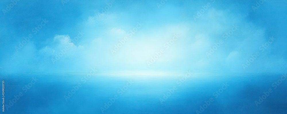 Obraz premium Abstract Blue Pastel Landscape with Soft Textures and Vintage Grunge Design for Spring or Easter