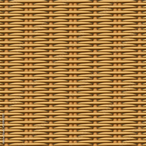 Seamless wicker texture pattern with realistic woven details, perfect for backgrounds and design projects
