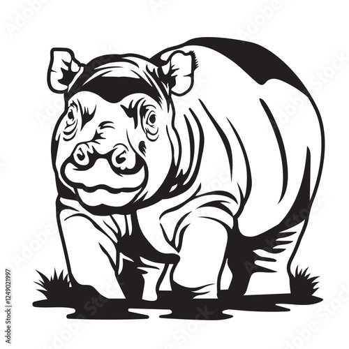 Hippopotamus Design illustration