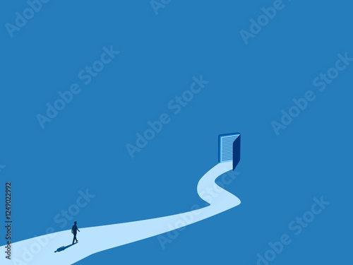 Long learning, people walking on an imperfect road to a book