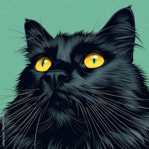 Isolated cat silhouette on a clean white background for creative design purposes