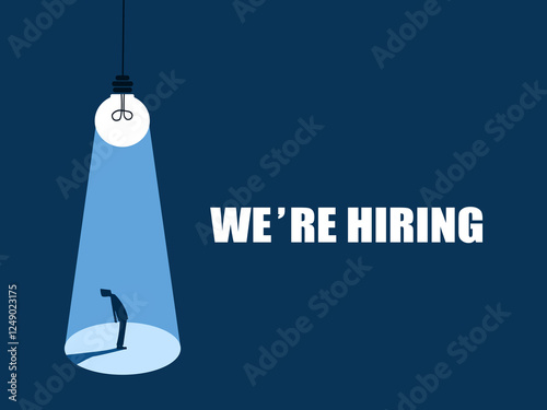 Job Application, Recruiting, Businessman in Light Bulb