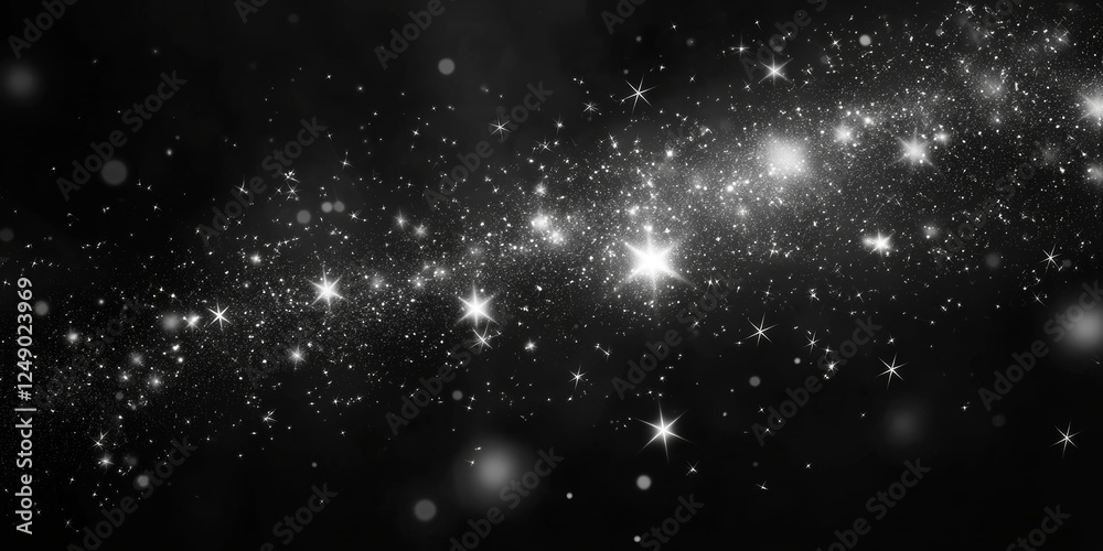 Obraz premium a stunning view of the galaxy with bright stars and nebulas against a deep black background. It's a perfect representation of the vastness and beauty of space 