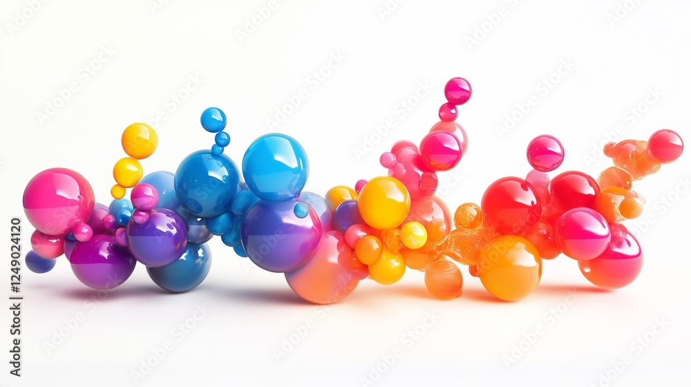Obraz premium カラフルなメタボールのイメージ