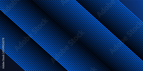 Blue and black vector 3d futuristic tech glow and shinning line simple modern abstract banner. Vector