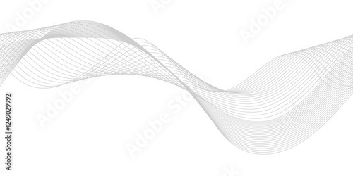 Abstract White and gray color technology modern background design. Vector Illustration.