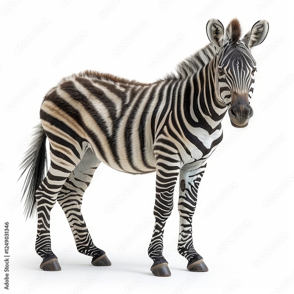 Zebra isolated on a white background cutout. Zebra isolated on a white background cutout.