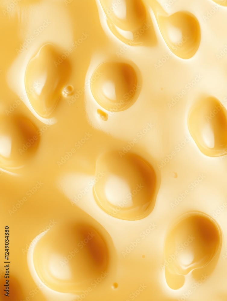 Closest view of fresh melted cheese with bubbles, showing texture and delicious appeal. Closest view of fresh melted cheese with bubbles, showing texture and delicious appeal.