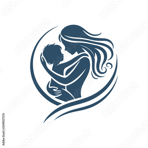 Mother and Baby Within a Heart – Mother’s Day Silhouette Design