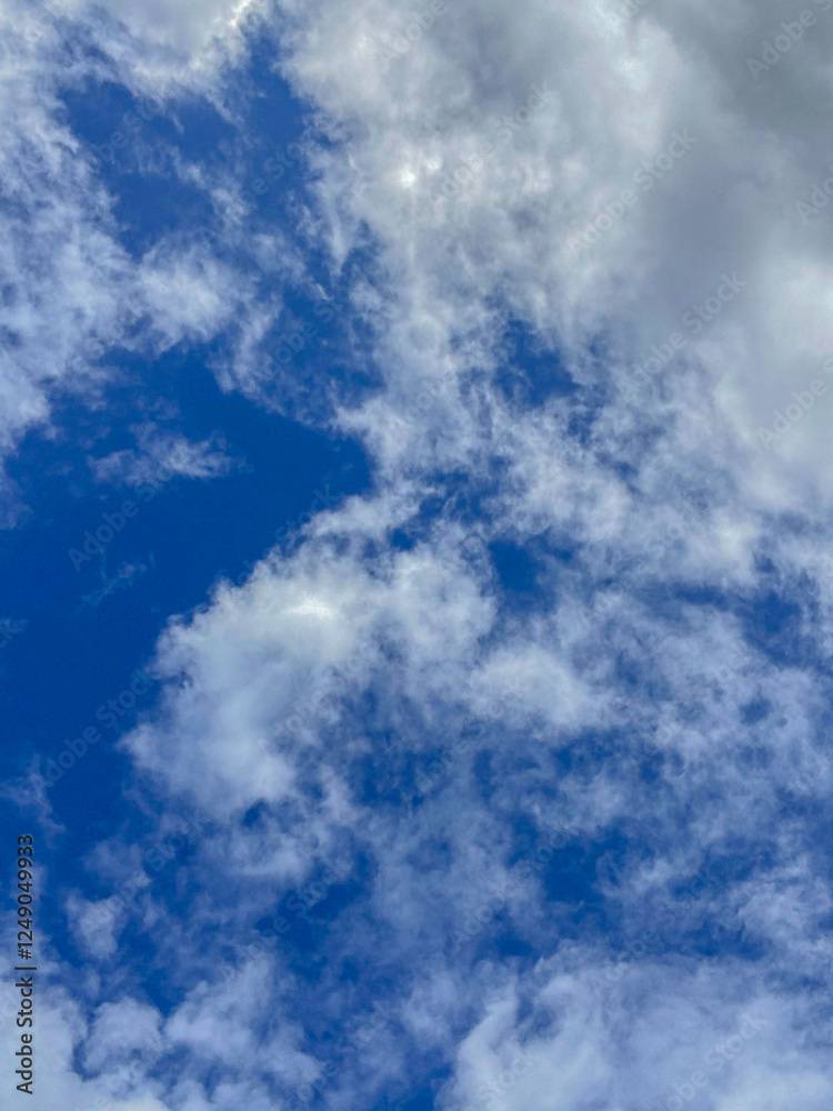 Obraz premium blue sky background with white clouds.Sky clouds.Sky with white clouds
