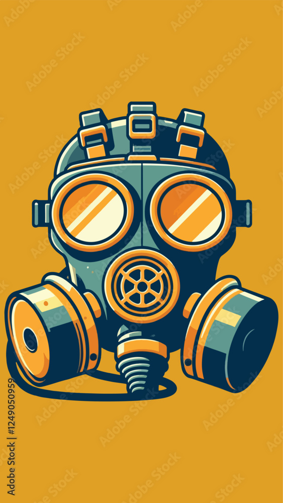 oxygen mask in flat style illustration oxygen mask in flat style illustration
