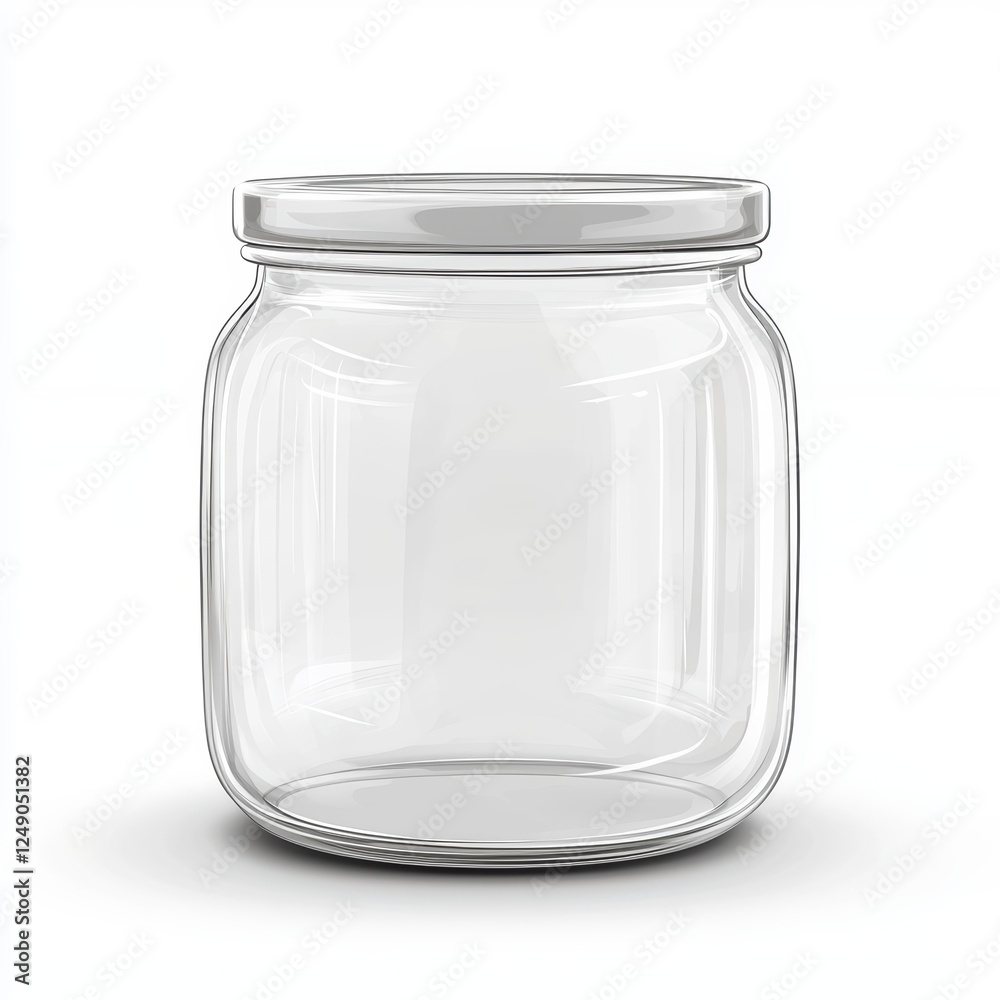 blank glass jar mockup, isolated on white blank glass jar mockup, isolated on white