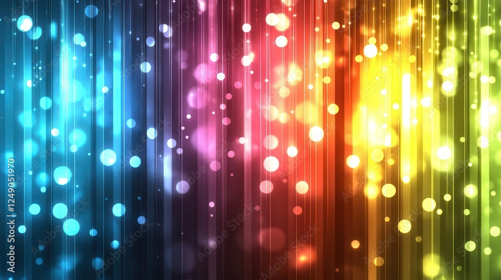 Rainbow lights bokeh background, vibrant colors, abstract design, website banner Rainbow lights bokeh background, vibrant colors, abstract design, website banner