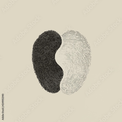 Heart-Shaped Fingerprints in Yin Yang Style