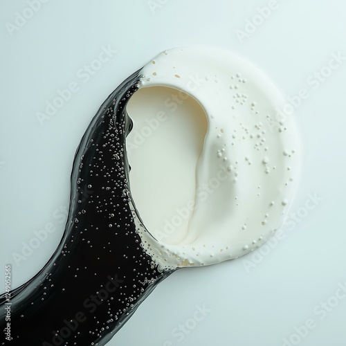 Abstract Black and White Paint Splash