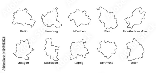 Germany city map set