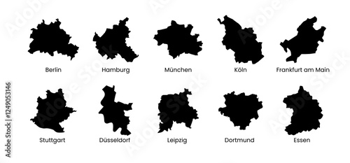 Germany city map set