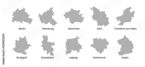 Germany city map set