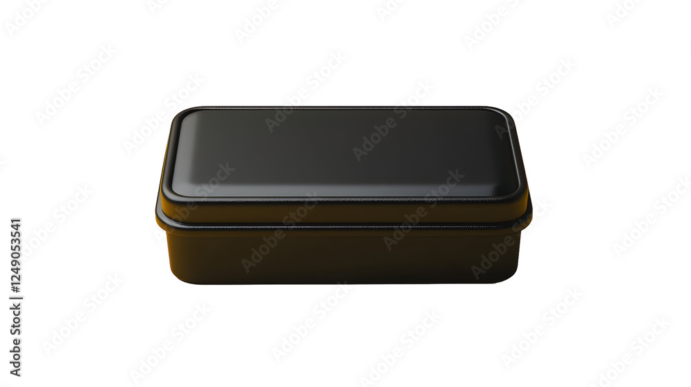 A black rectangular food storage container with a fitted lid, ideal for meal prep and takeout packaging. A black rectangular food storage container with a fitted lid, ideal for meal prep and takeout packaging.