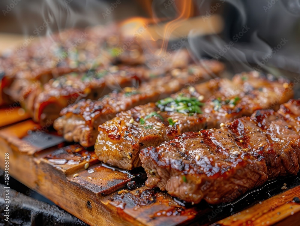 The steak presents a tempting brown color The steak presents a tempting brown color