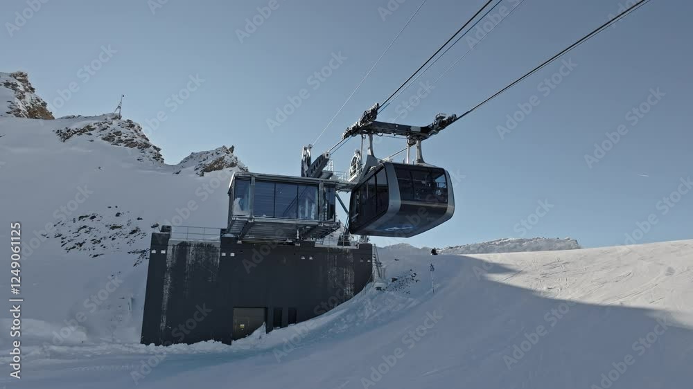 The lifts on the Kaunertal Glacier in Austria. The lifts on the Kaunertal Glacier in Austria.