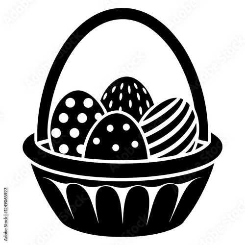 Easter Basket Vector Illustration