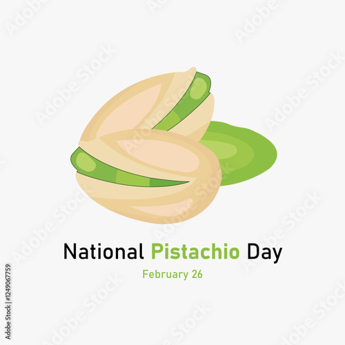 vector graphic of National Pistachio Day good for national National Pistachio Day celebration. flat design. flyer design.flat illustration.
