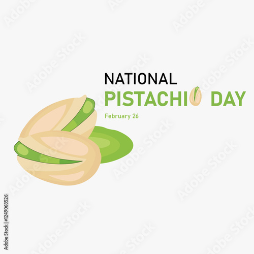 vector graphic of National Pistachio Day good for national National Pistachio Day celebration. flat design. flyer design.flat illustration.