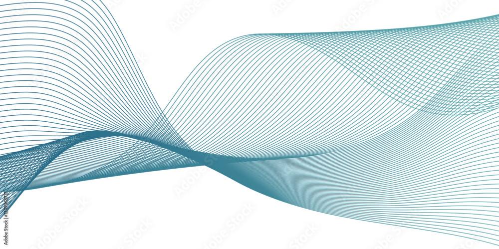 Fototapeta premium Abstract blue wave line vector business texture. Pattern line blend curve flow futuristic background. Modern background futuristic energy sound waves technology concept background.