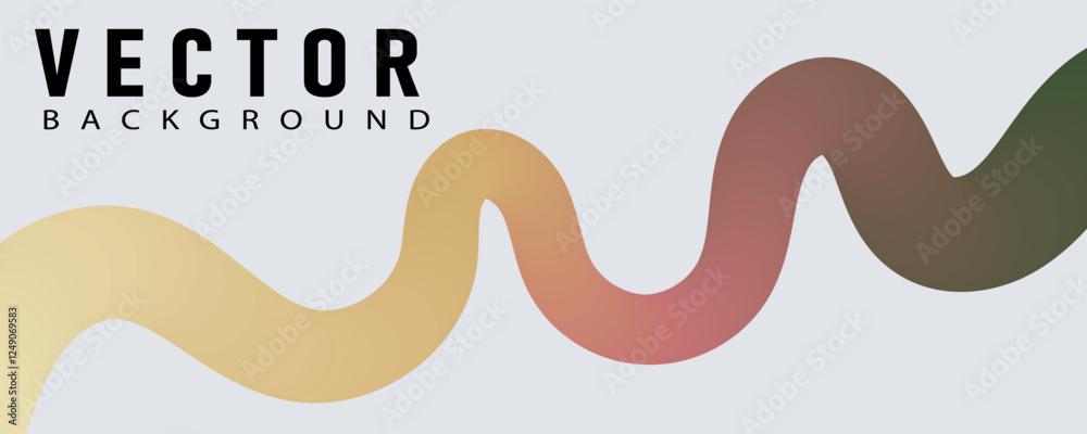 Obraz premium Wavy shape with Colorful gradient.