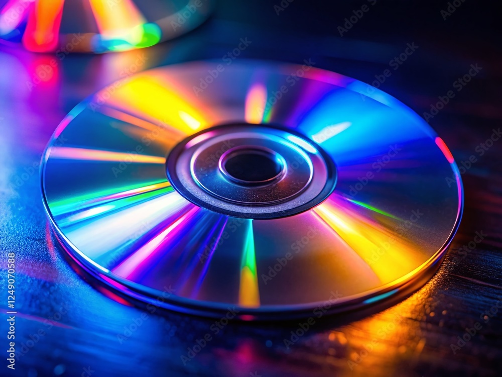 Kpop Album CD in Low Light, Glowing Neon, Night Photography Kpop Album CD in Low Light, Glowing Neon, Night Photography