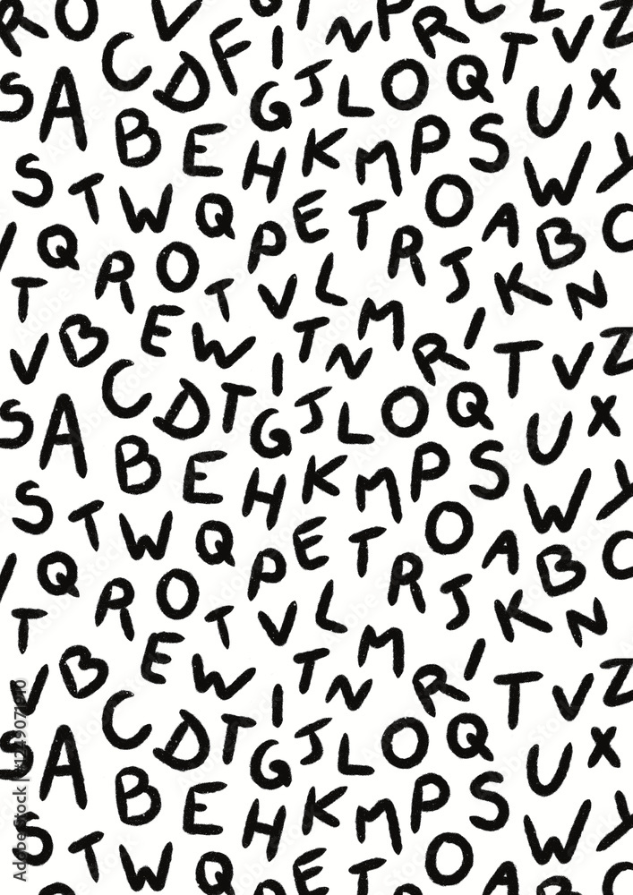 Black and White - lettres de l'alphabet Black and White - lettres de l'alphabet