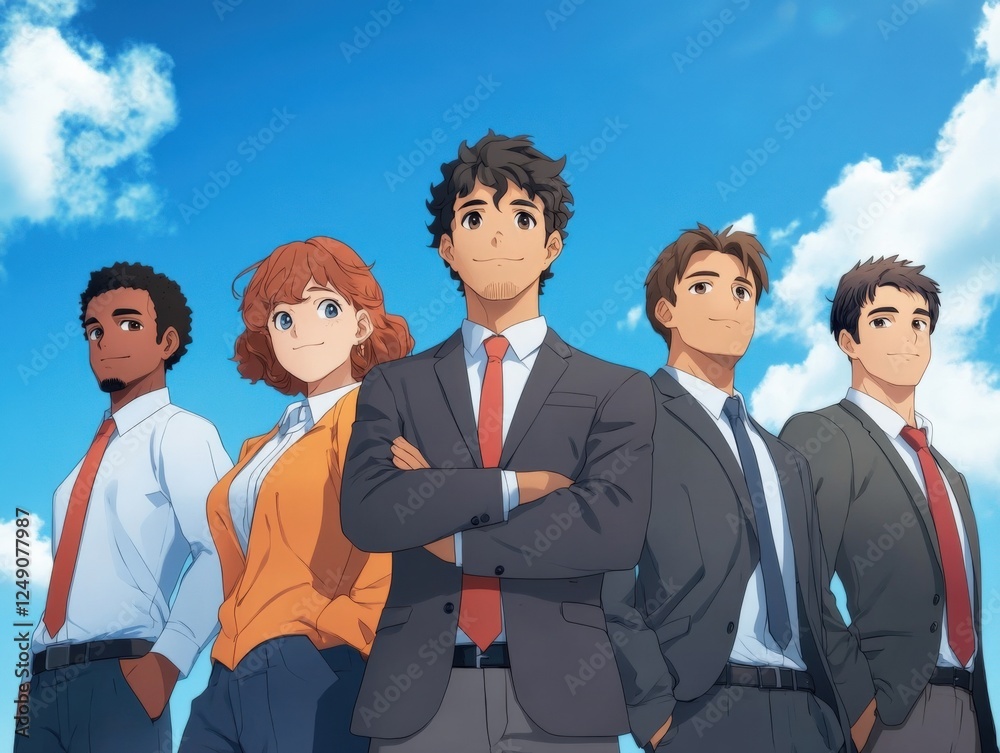 diverse team of young professionals standing together diverse team of young professionals standing together