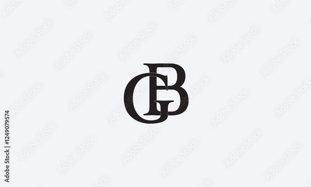 GB, BG, G, B Abstract Letters Logo Monogram GB, BG, G, B Abstract Letters Logo Monogram