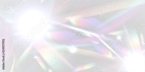 Png Rainbow light and crystal dust. Png Crystal shimmering with rainbow effect. Png Background with light bokeh effect. Gorgeous Christmas background with glowing dust.