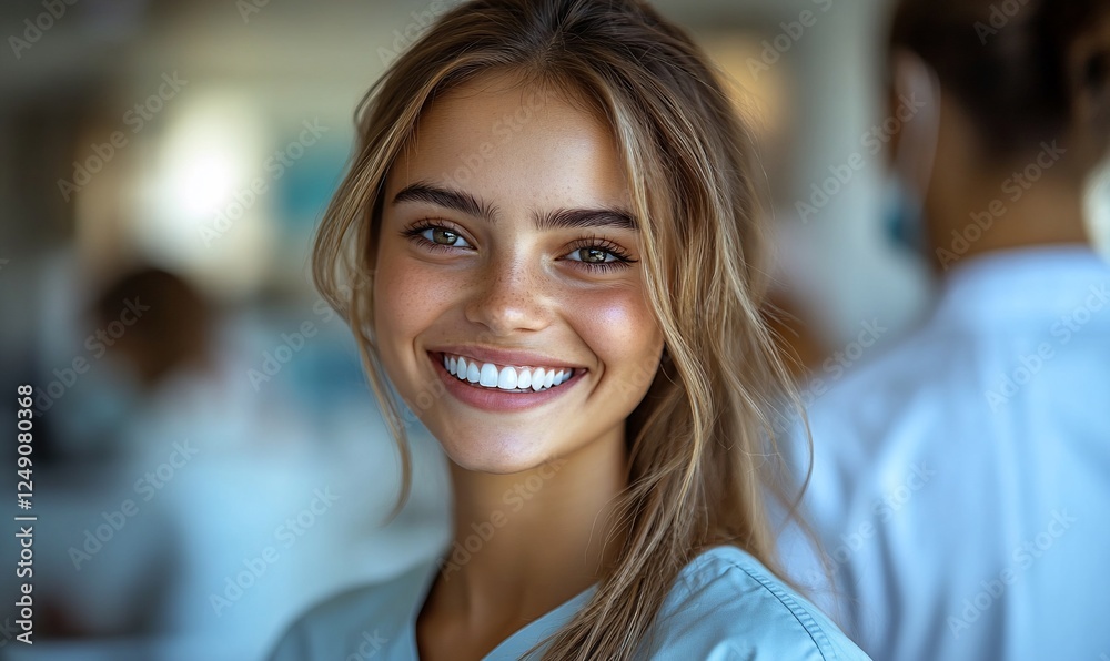 Portrait Of A Smiling Young Woman With Freckles And Blonde Hair Portrait Of A Smiling Young Woman With Freckles And Blonde Hair