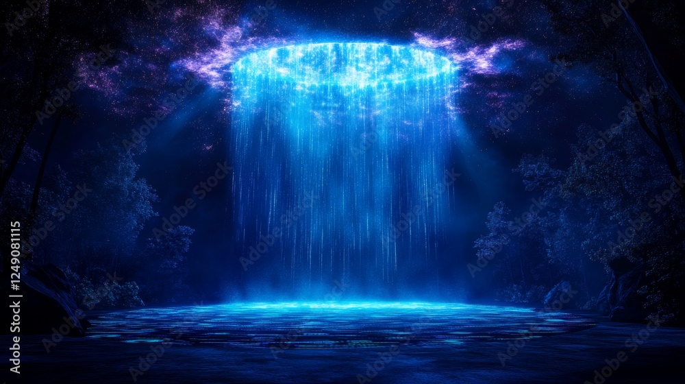 custom made wallpaper toronto digitalFuturistic cybernetic data stream with binary code in a digital frame design for technology concept